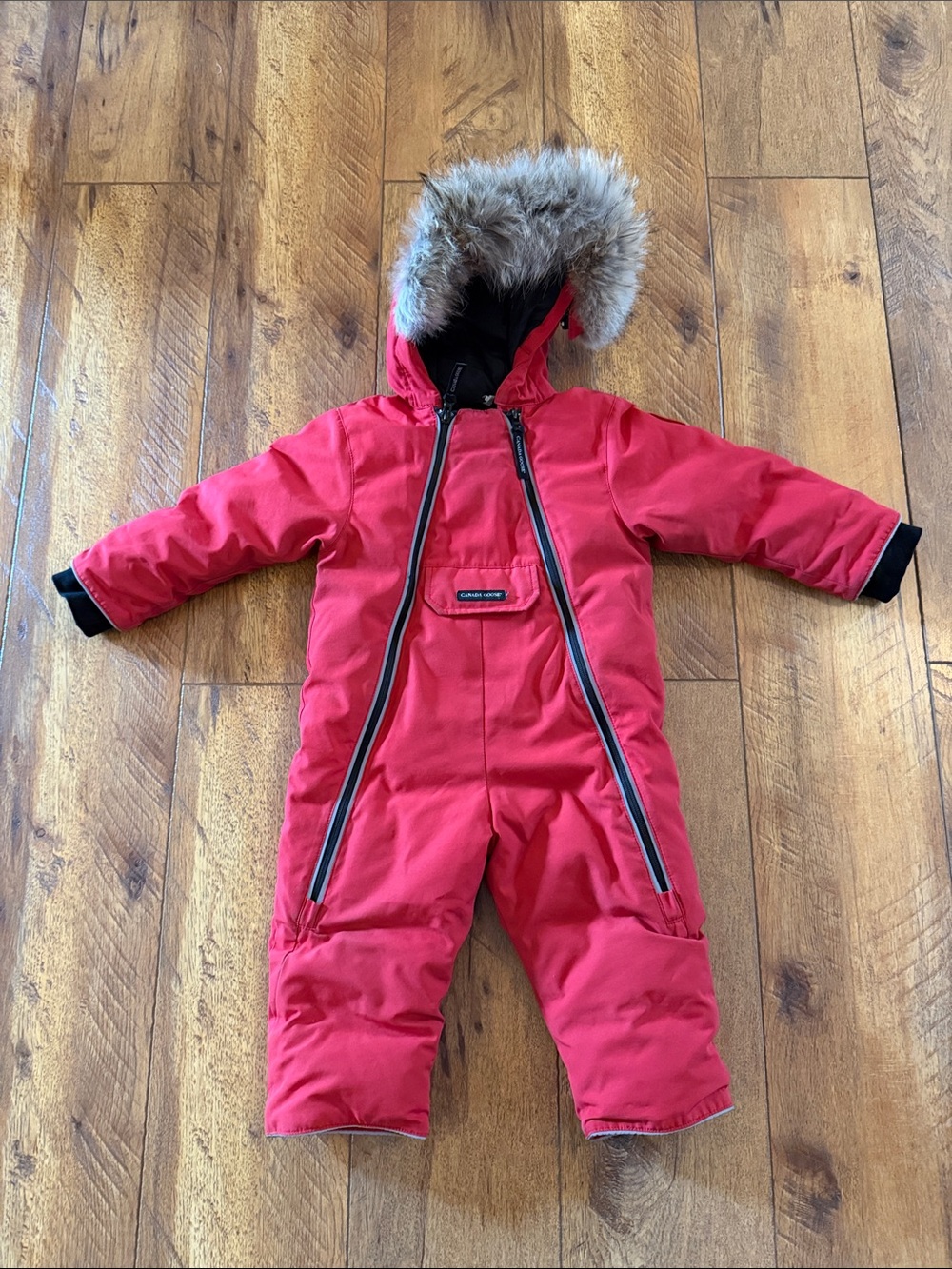 Canada Goose Infants One-Piece Lamb Snowsuit 18-24 Months Red